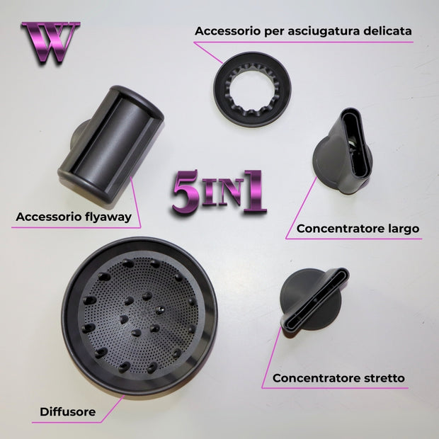 Aeria™- Asciugacapelli 5-in-1